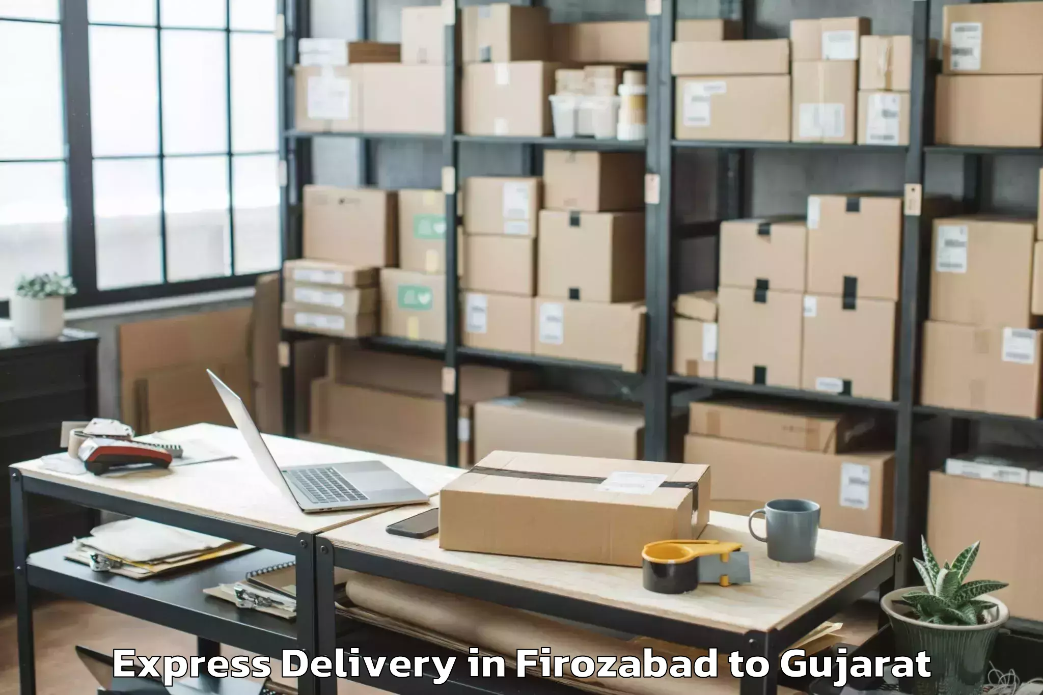 Hassle-Free Firozabad to Bagasara Express Delivery